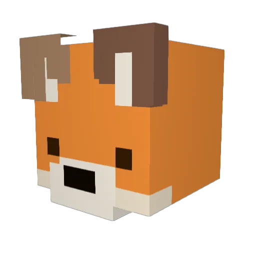 Meistchen Minecraft avatar head, 3D render