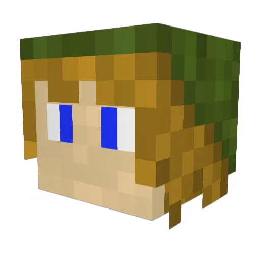Meister50000 Minecraft avatar head, 3D render