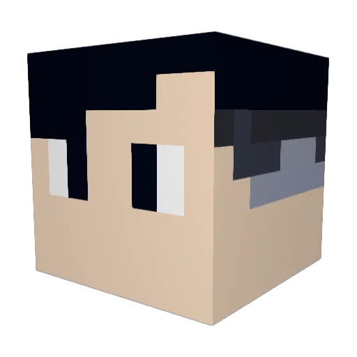 MeisterBirne Minecraft avatar head, 3D render