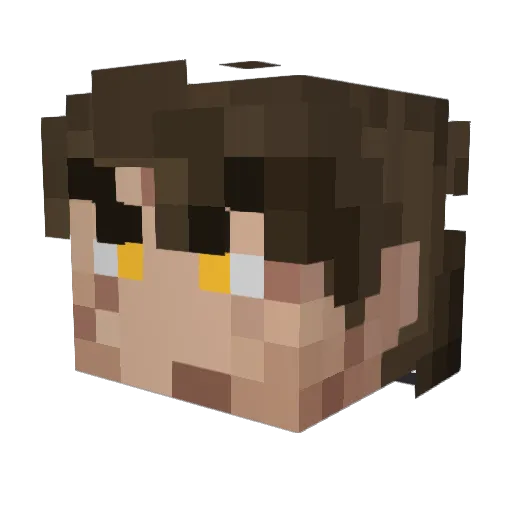 MeisterMole Minecraft avatar head, 3D render