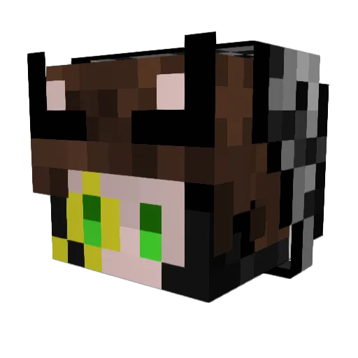 MeisterNici Minecraft avatar head, 3D render