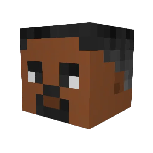 Meisteriah Minecraft avatar head, 3D render