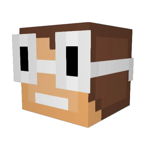 Meisterjoss Minecraft avatar head, 3D render
