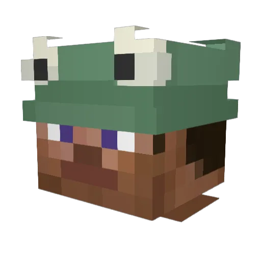 Meiv Minecraft avatar head, 3D render