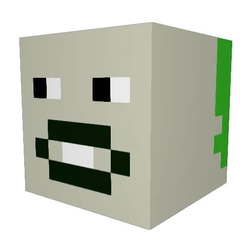 Meizsi Minecraft avatar head, 3D render