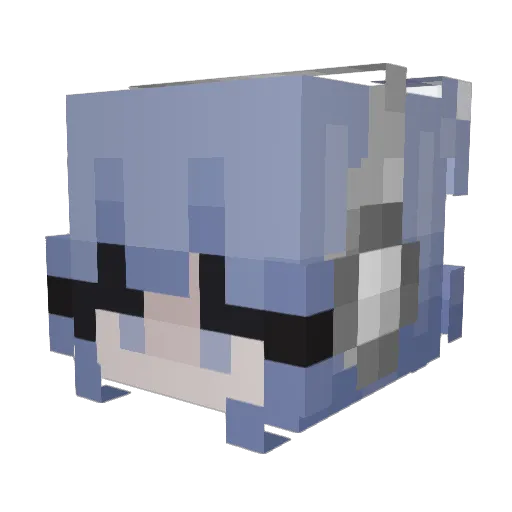 Meizzoo Minecraft avatar head, 3D render
