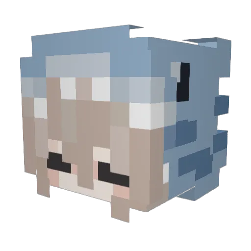 Meja_Space Minecraft avatar head, 3D render