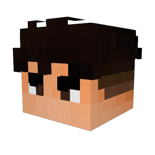 Mejkiz Minecraft avatar head, 3D render