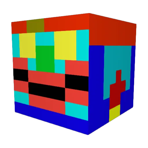 Mejkou Minecraft avatar head, 3D render