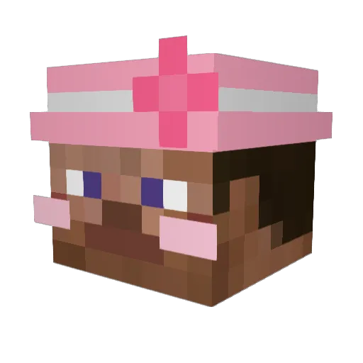 Mejsonn Minecraft avatar head, 3D render