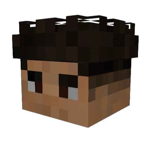Mejster Minecraft avatar head, 3D render