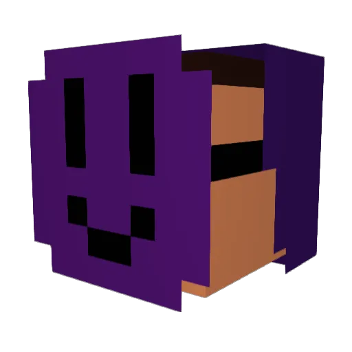 Mejszer Minecraft avatar head, 3D render