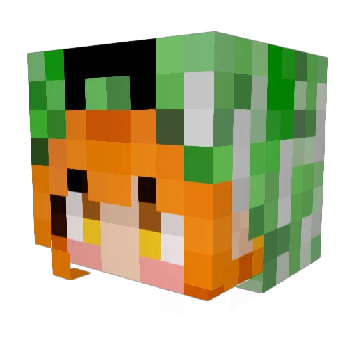 Mejya56 Minecraft avatar head, 3D render