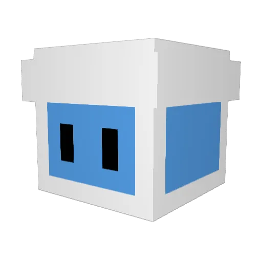 Mejzs Minecraft avatar head, 3D render