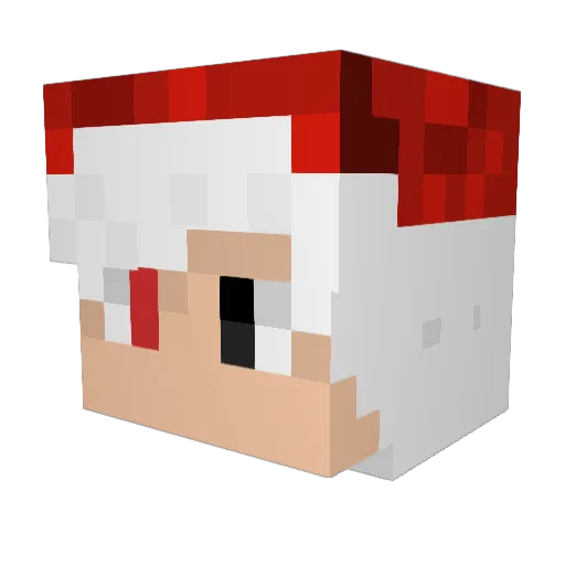 Meka00 Minecraft avatar head, 3D render