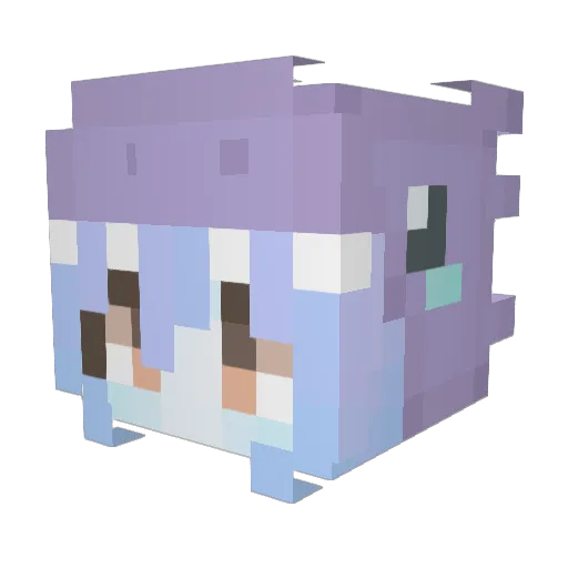 MekaEevee Minecraft avatar head, 3D render