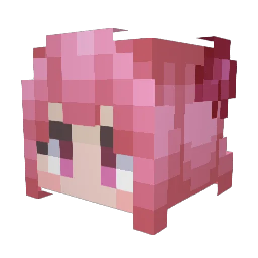 MekaNiiso Minecraft avatar head, 3D render