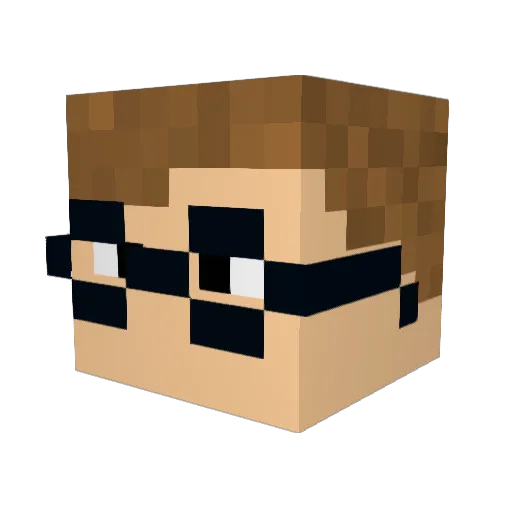 MekabrineYT Minecraft avatar head, 3D render
