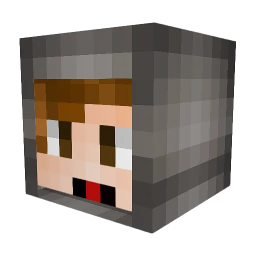 Mekansh_ Minecraft avatar head, 3D render