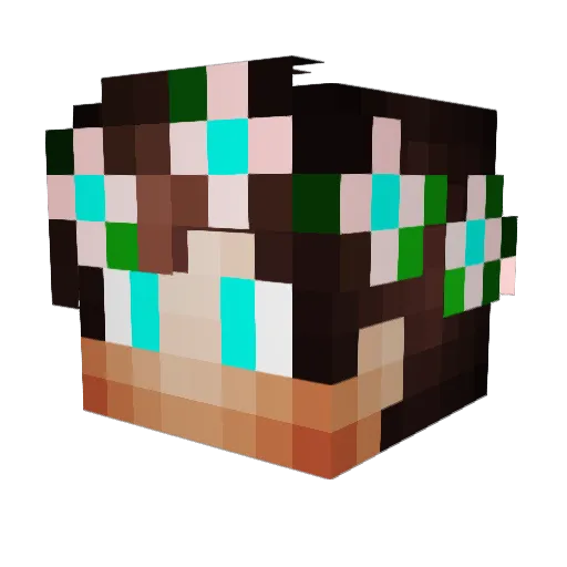 Mekari Minecraft avatar head, 3D render