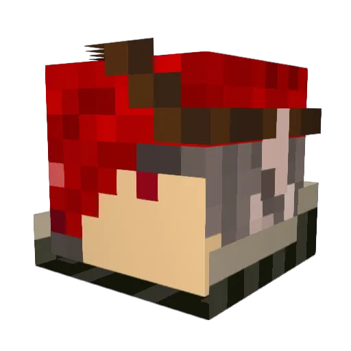 Mekarian Minecraft avatar head, 3D render