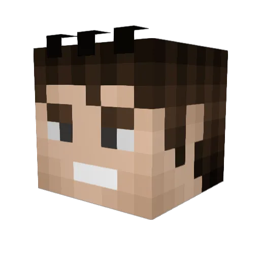 Mekasaka Minecraft avatar head, 3D render