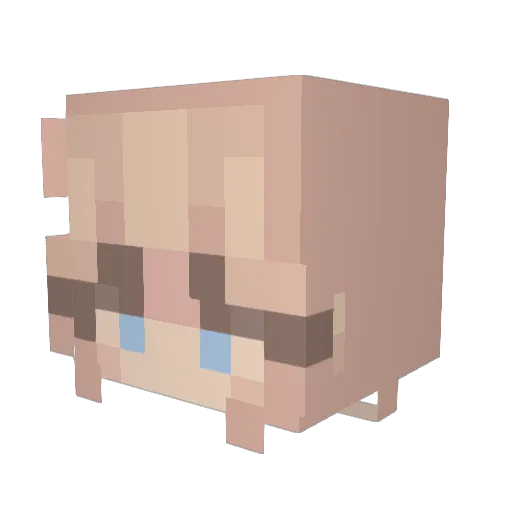 Mekenzee1 Minecraft avatar head, 3D render