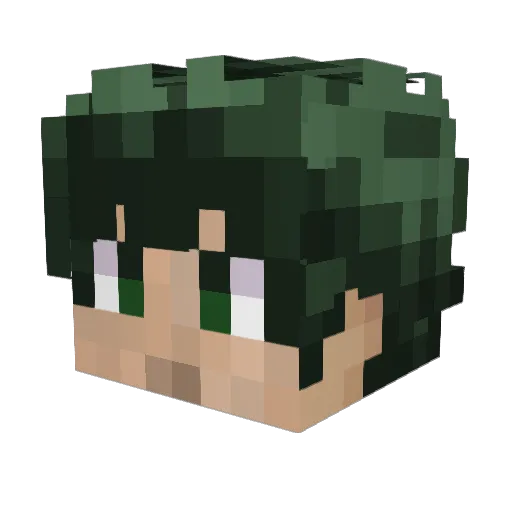Mekidemi Minecraft avatar head, 3D render