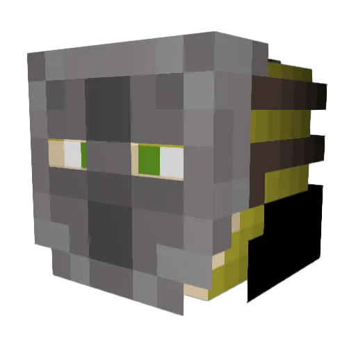 Mekki_ Minecraft avatar head, 3D render