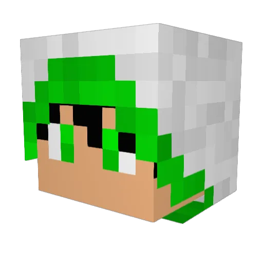Mekkil Minecraft avatar head, 3D render