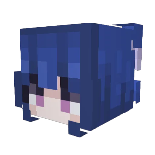 Mekko Minecraft avatar head, 3D render