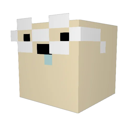 Mekktile Minecraft avatar head, 3D render