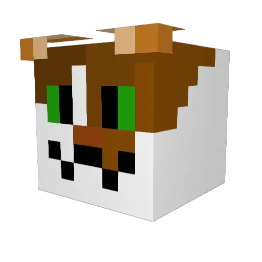 MeklejPlej Minecraft avatar head, 3D render