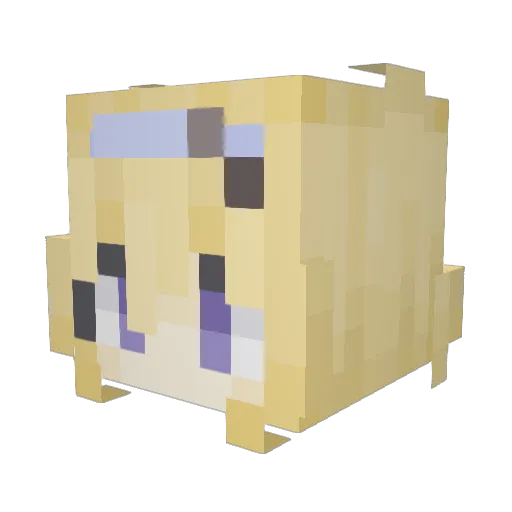 Mekoi_Xie Minecraft avatar head, 3D render