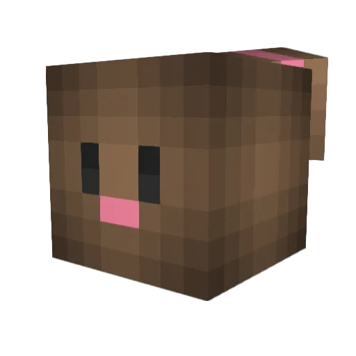 Meksiak Minecraft avatar head, 3D render