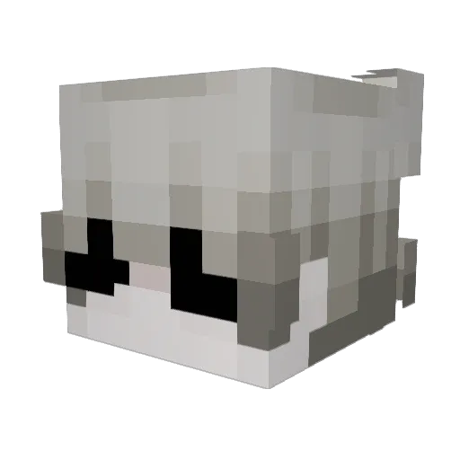 Mekurome Minecraft avatar head, 3D render