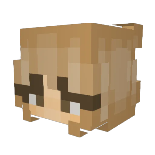 Mel0w_ Minecraft avatar head, 3D render