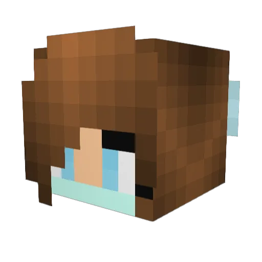 Mel11344 Minecraft avatar head, 3D render