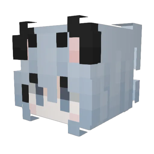 Mel240619 Minecraft avatar head, 3D render