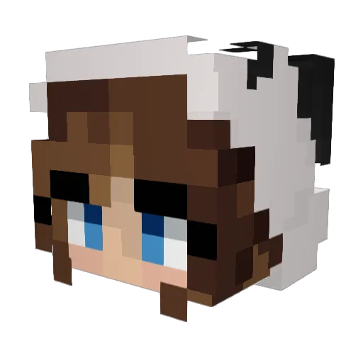 Mel2905 Minecraft avatar head, 3D render