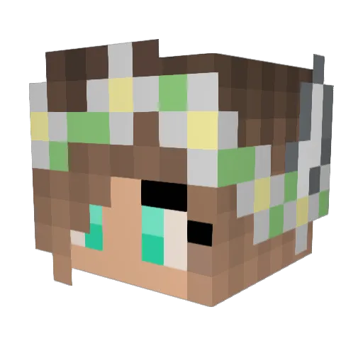 MelBell88 Minecraft avatar head, 3D render