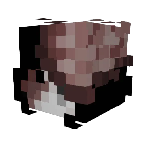 MelC0rn Minecraft avatar head, 3D render