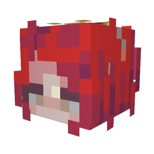 MelForTheWin Minecraft avatar head, 3D render