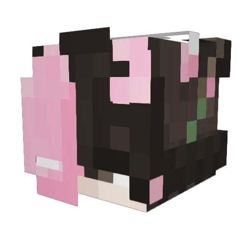 MelHKT03 Minecraft avatar head, 3D render