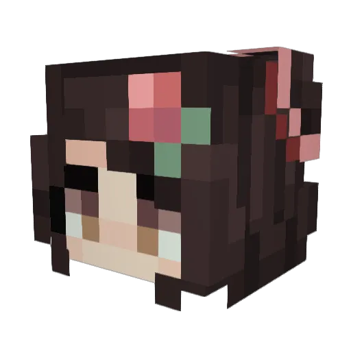MelHoney Minecraft avatar head, 3D render