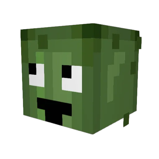 MelJauho Minecraft avatar head, 3D render