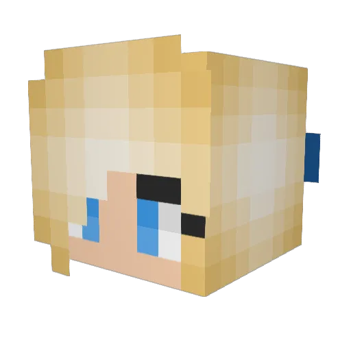 MelLovesA7X Minecraft avatar head, 3D render