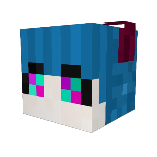 MelMelancholic Minecraft avatar head, 3D render