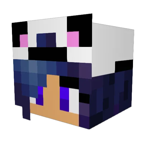 MelPanda24 Minecraft avatar head, 3D render