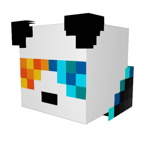 MelRx Minecraft avatar head, 3D render